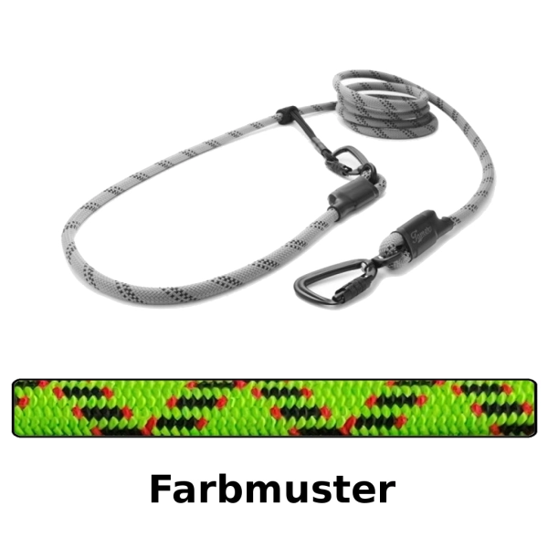 EASYLONG Hundeleine TWIST - L - 3m - grüner Python